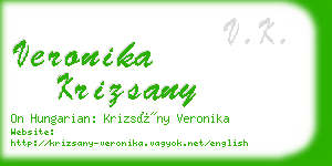 veronika krizsany business card